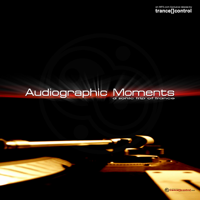 Audiographic Moments Cover of the album Audiographic Moments: the title in thin white letters over a dark image of a mixing desk lit in amber.